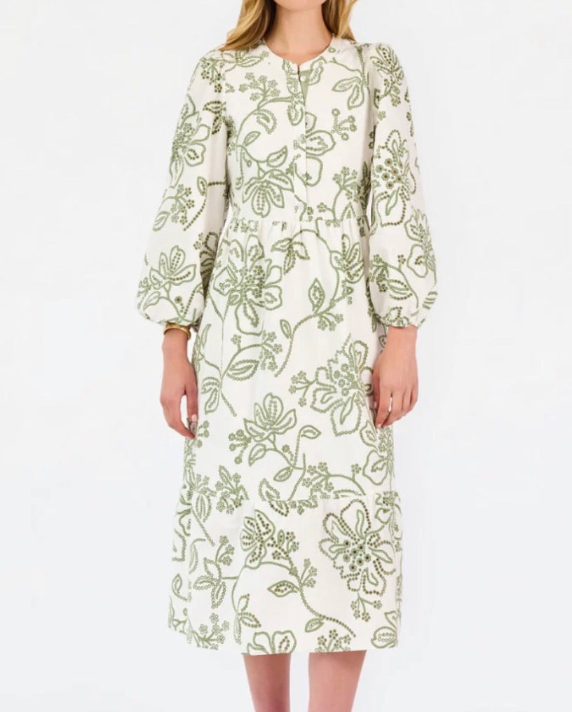 Mary Square Riley Lacecap Dress