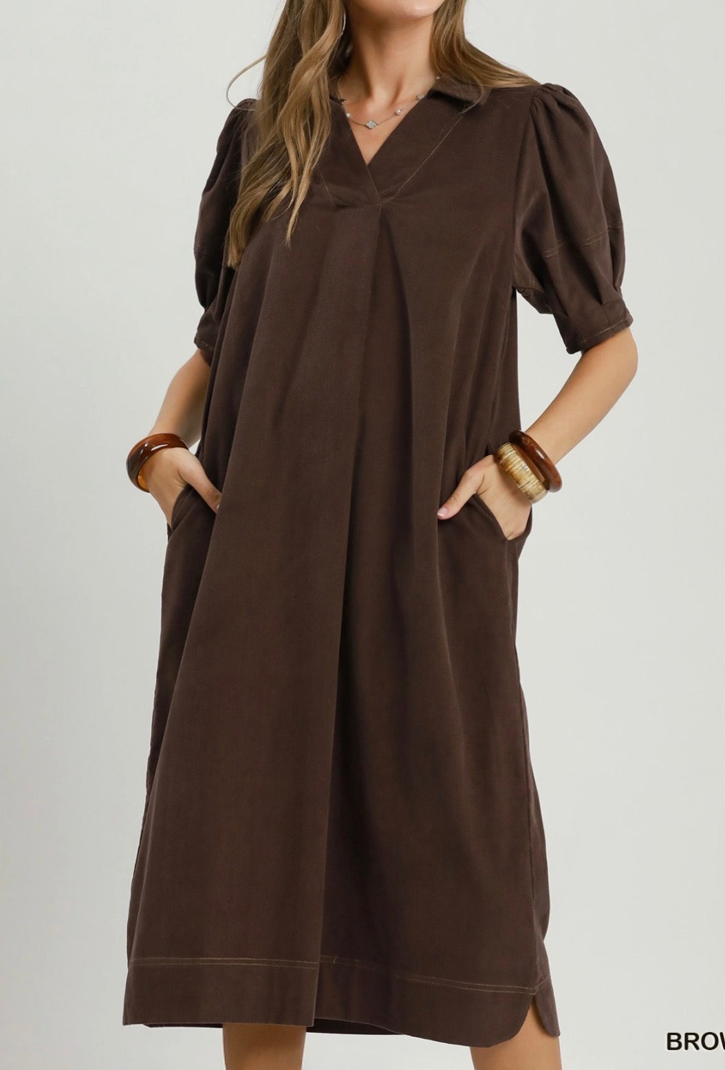 Once Upon an Autumn Dress- Brown