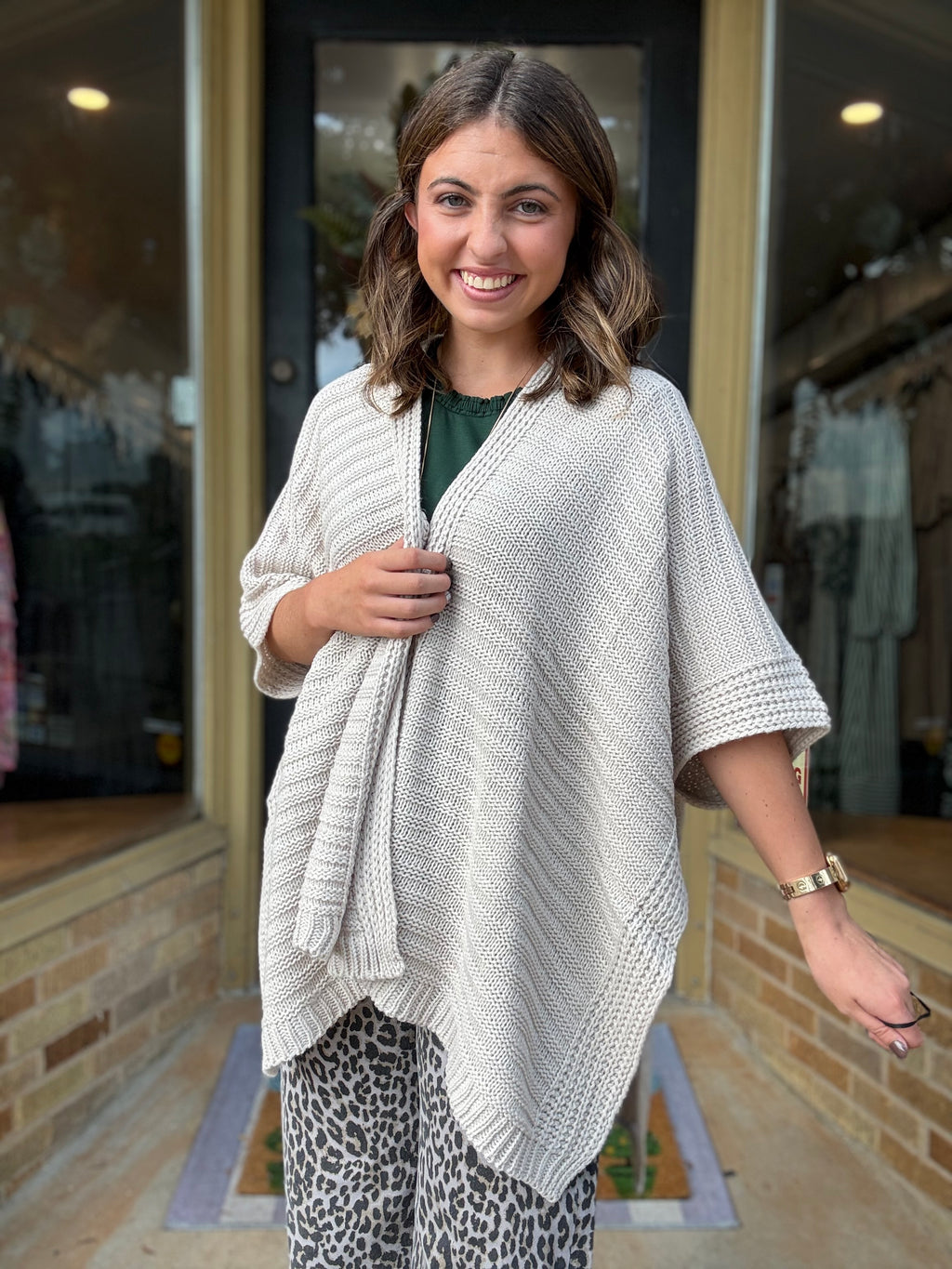 So Deserving Poncho Sweater