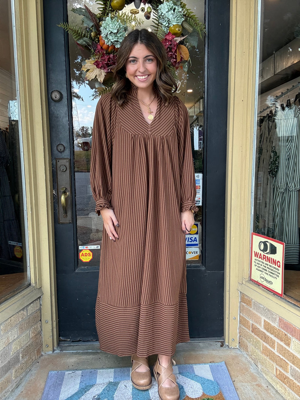Cappuccino Lines Dress