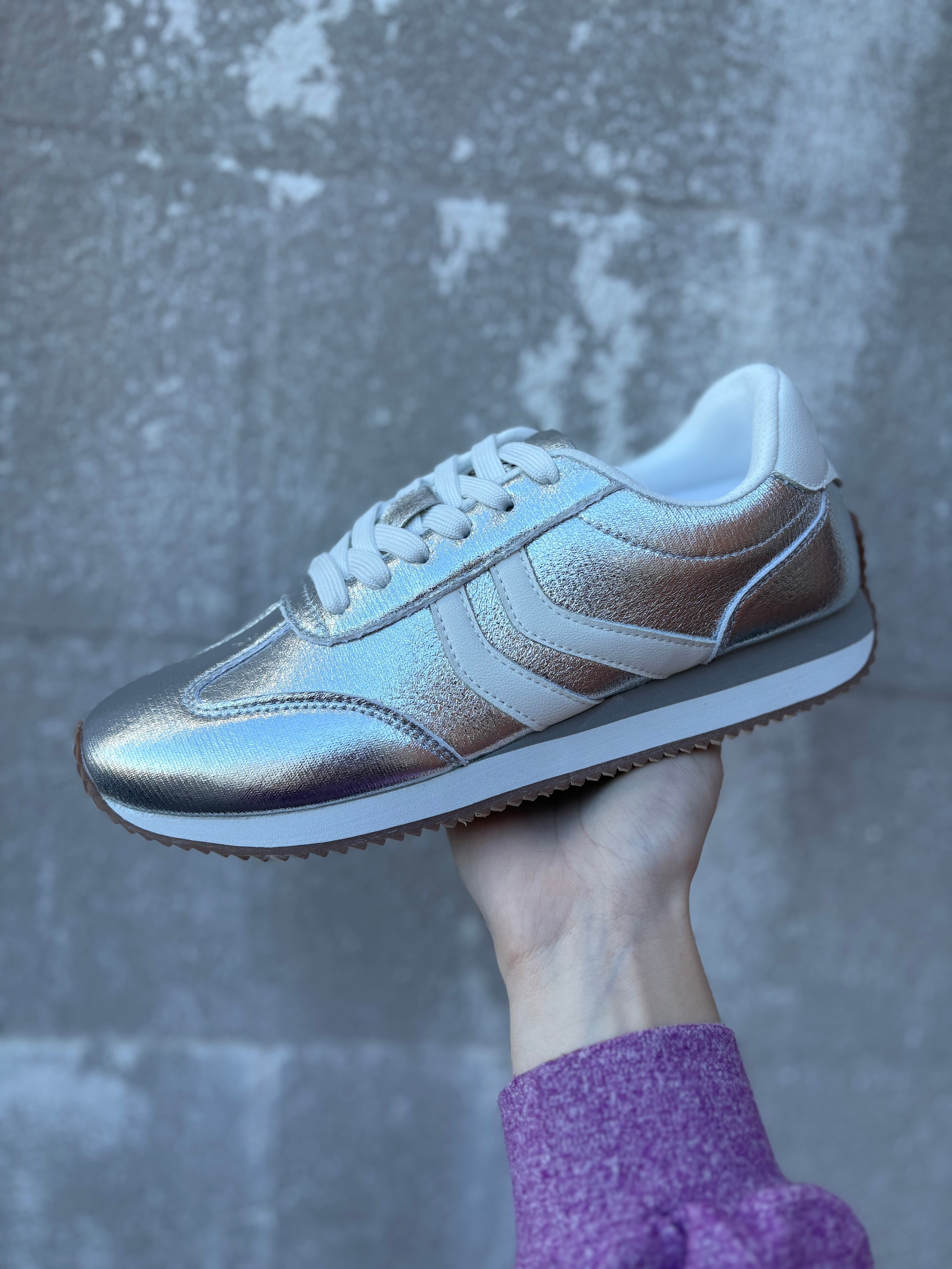 Corkys Silver Metallic Sneakers