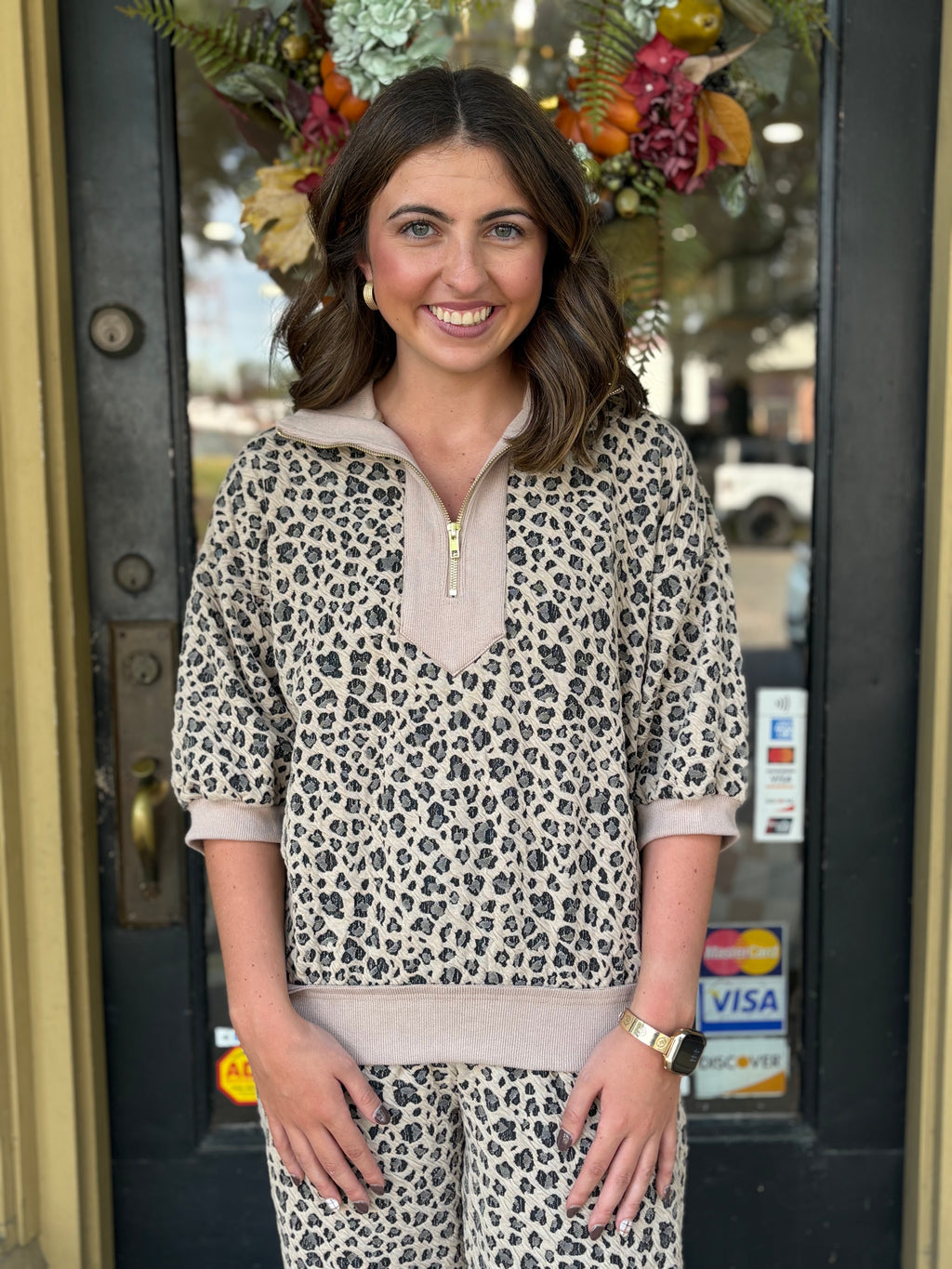 Spotted in Leopard Top
