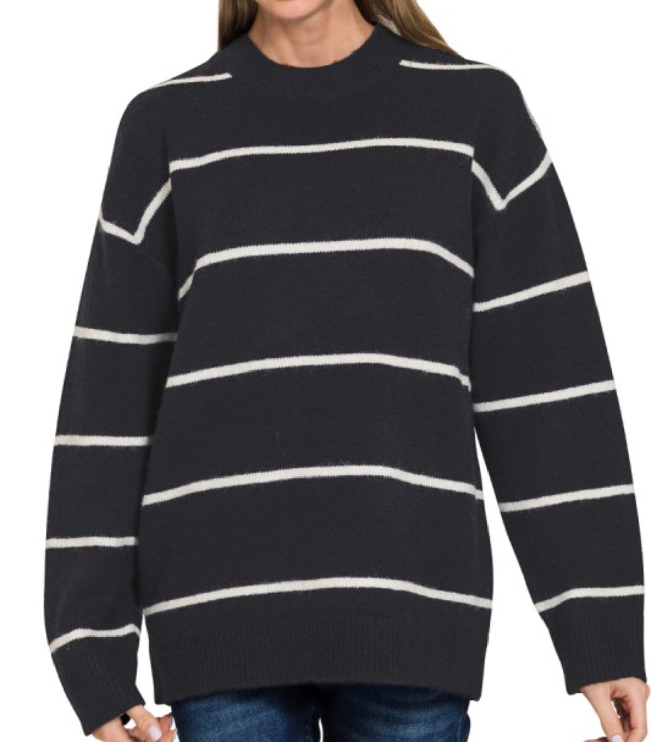Black/Ivory Stripe Sweater