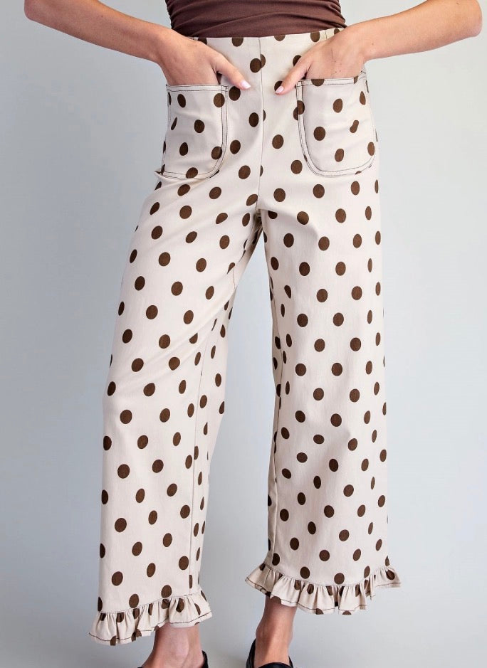Chocolate Chip Ruffle Pants