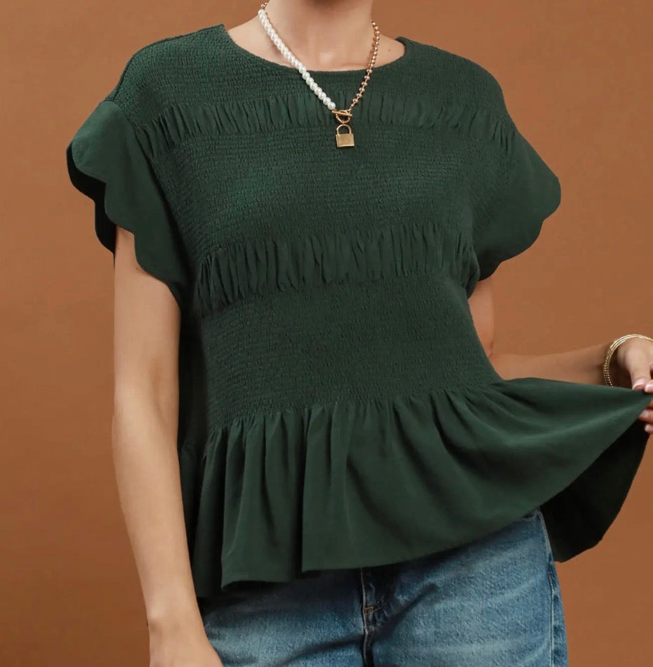 Palm Belle Smocked Top