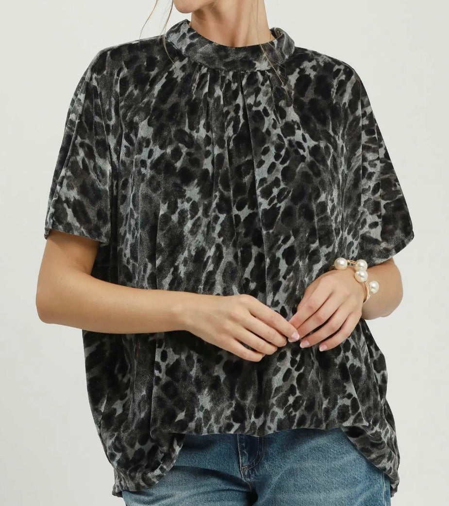 Monaco Velvet Top- Black