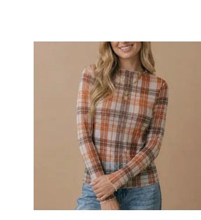 Plaid Season Mesh Top