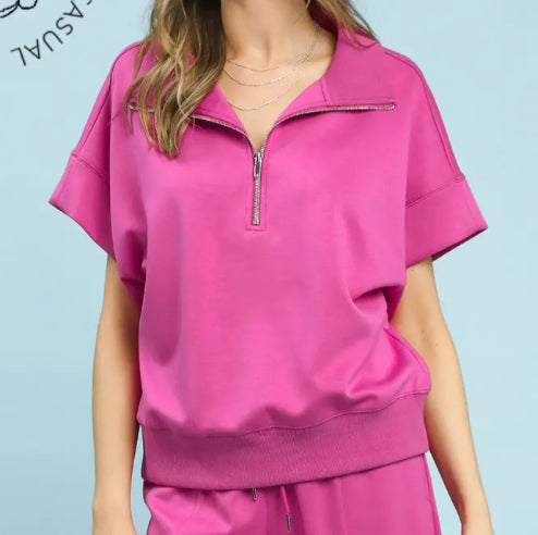Peony Luxeknit Half Zip Pullover