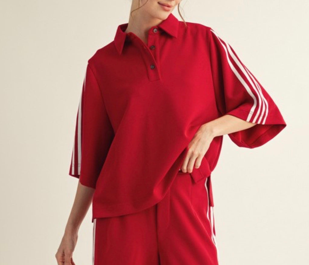 Red Letter Polo Top