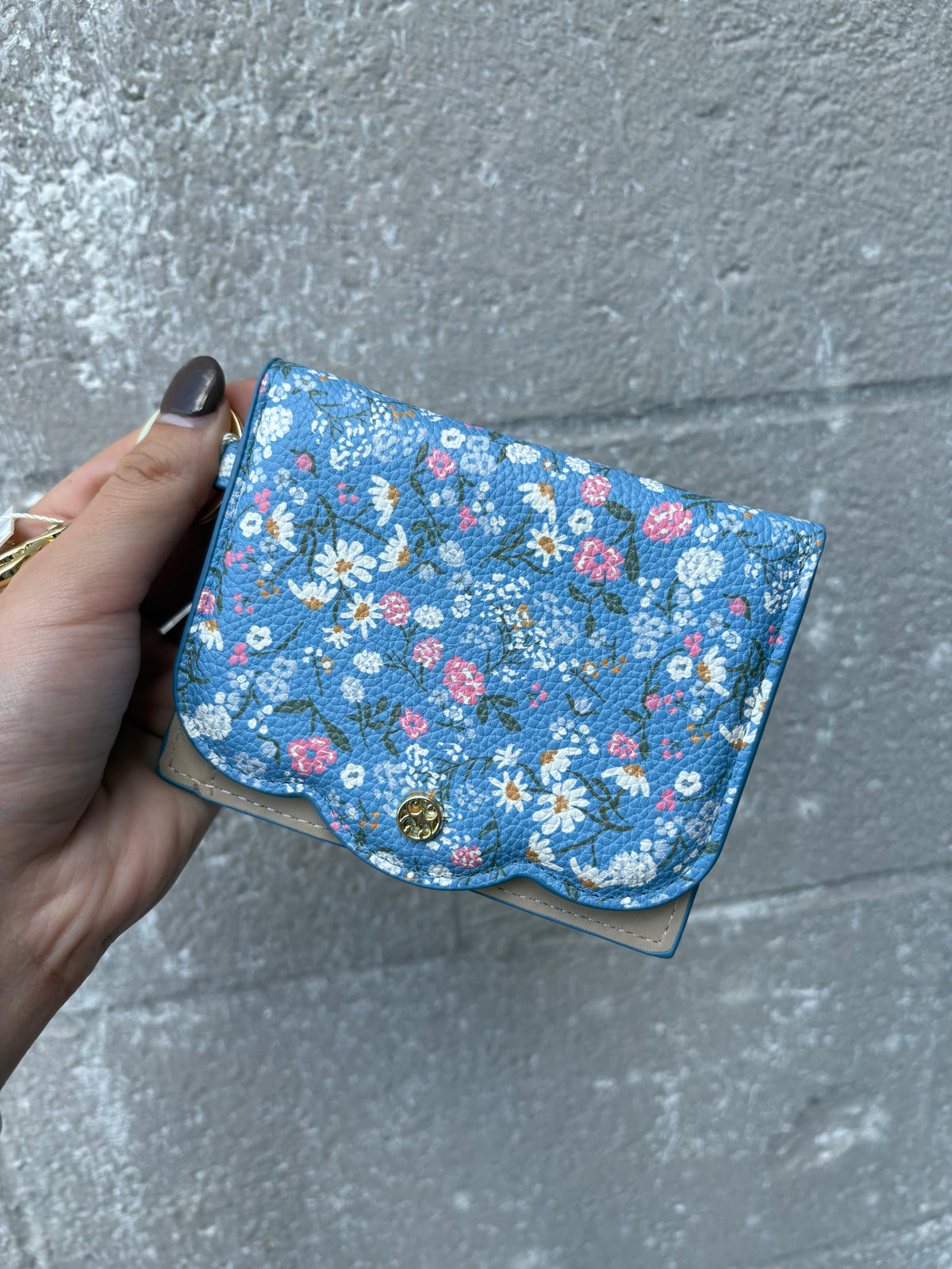 Mary Square ID Wallet- Petals