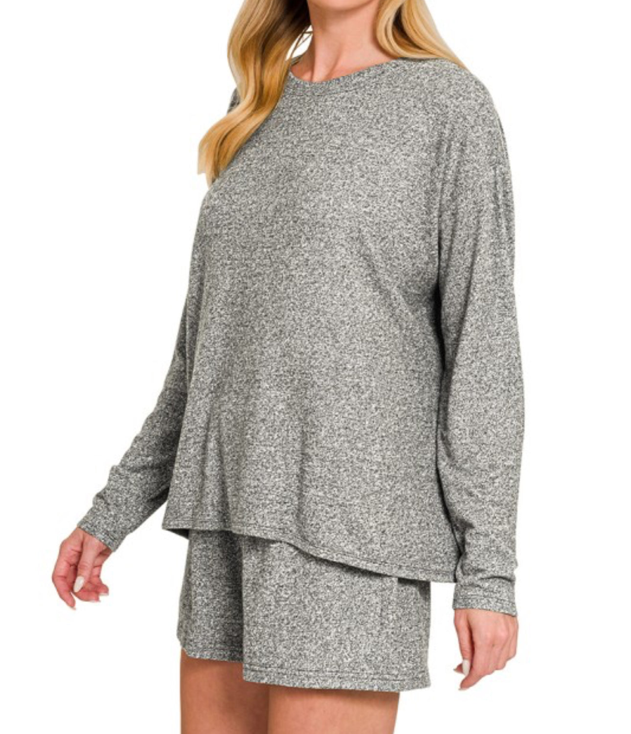 Soft Melange Set Shorts-Shorts Only