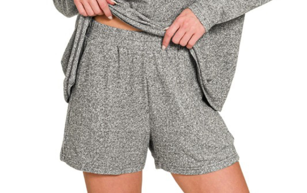 Soft Melange Set Shorts-Shorts Only