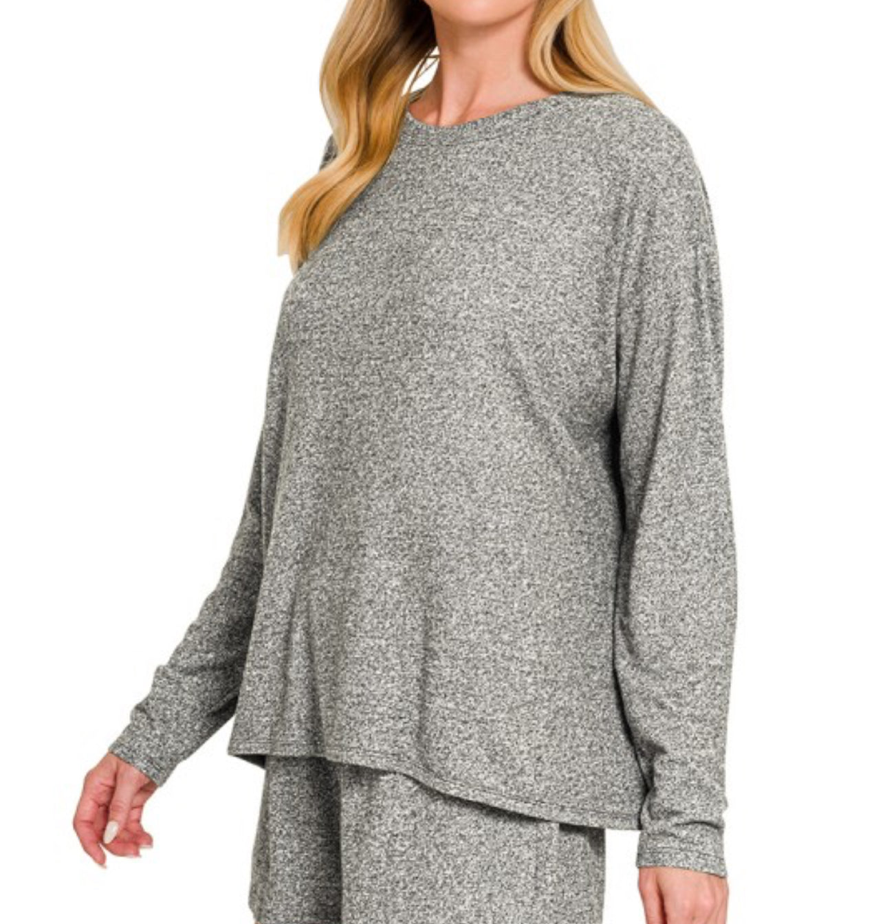 Soft Melange Set Top- Top Only