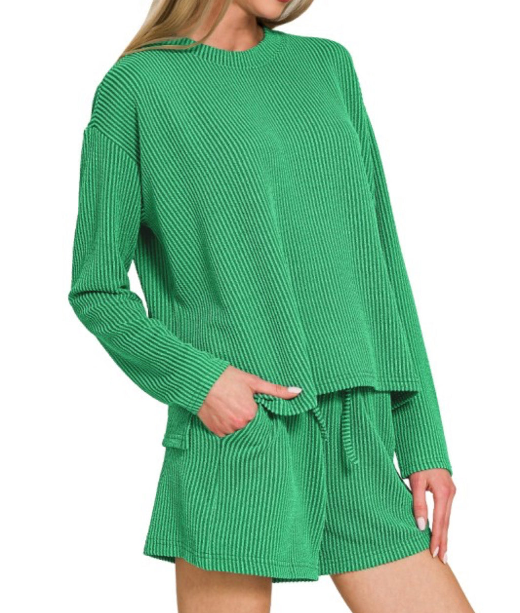 Ribbed Set Shorts- Shorts Only