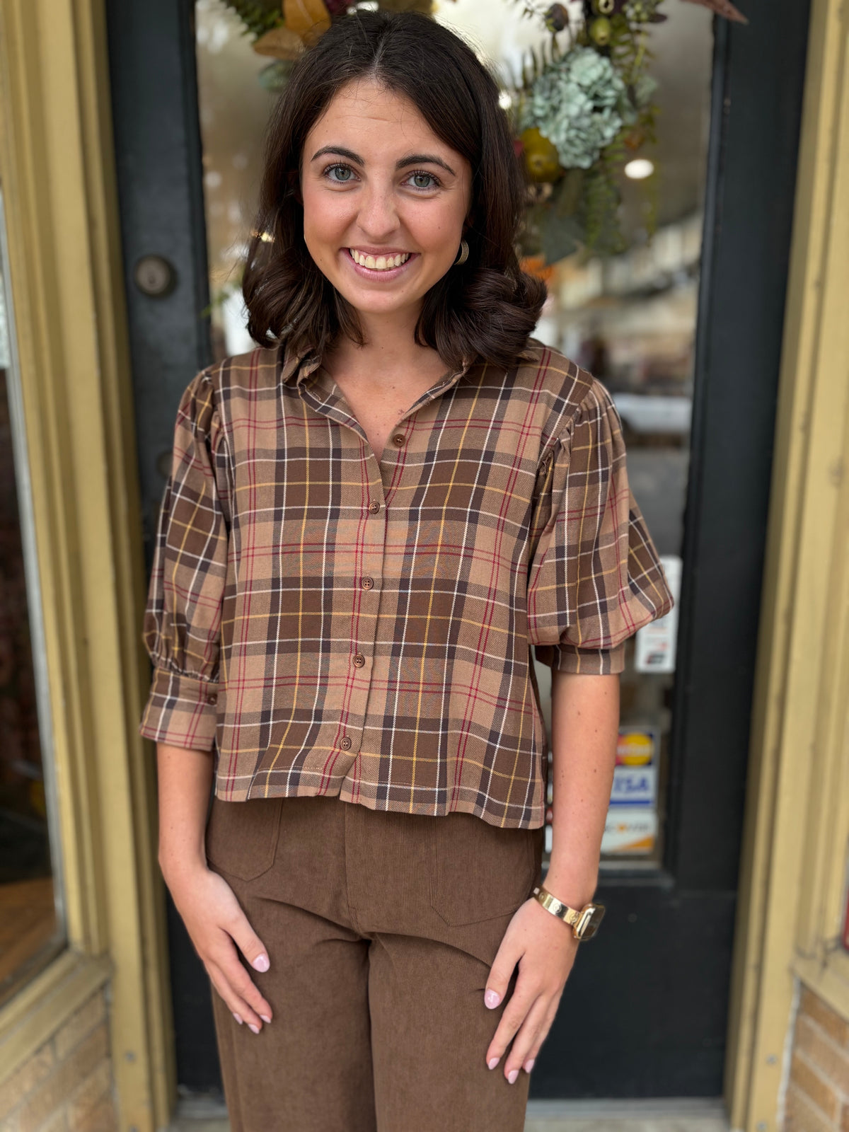 Plaid About You Blouse