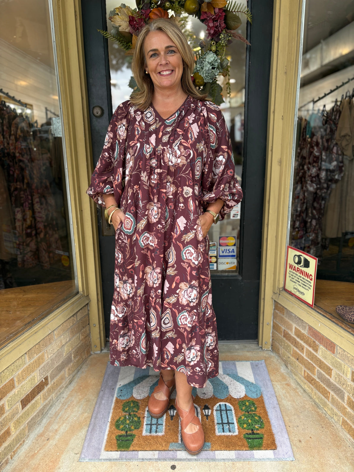 Merlot Meadow Maxi Dress